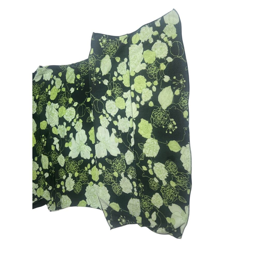 Vintage Y2K Perception Green Floral Mesh Surplice Top Women's 2X Fairycore - Picture 7 of 8